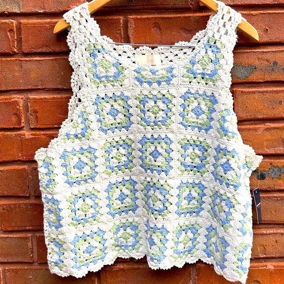 NWT Lucky Brand Crotchet Blouse - Picture 3 of 6